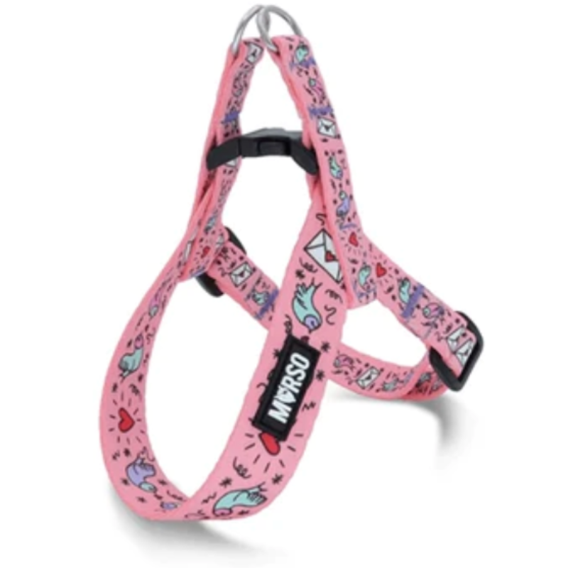 Morso Mini-Hundegeschirr Einstellbar Recycelt Sweet Tweet Pink